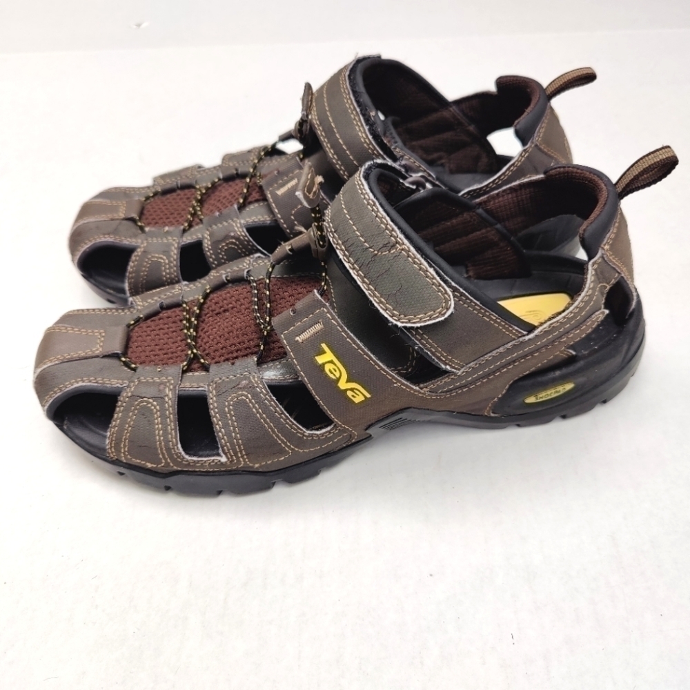 Teva Forebay Leather Sandals Waterproof Hiking Outdoor Brown Men's Size 12